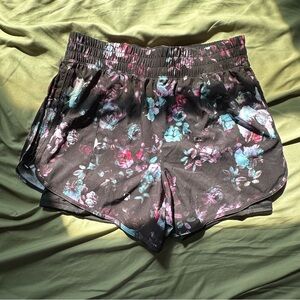 Floral Print Athletic Shorts